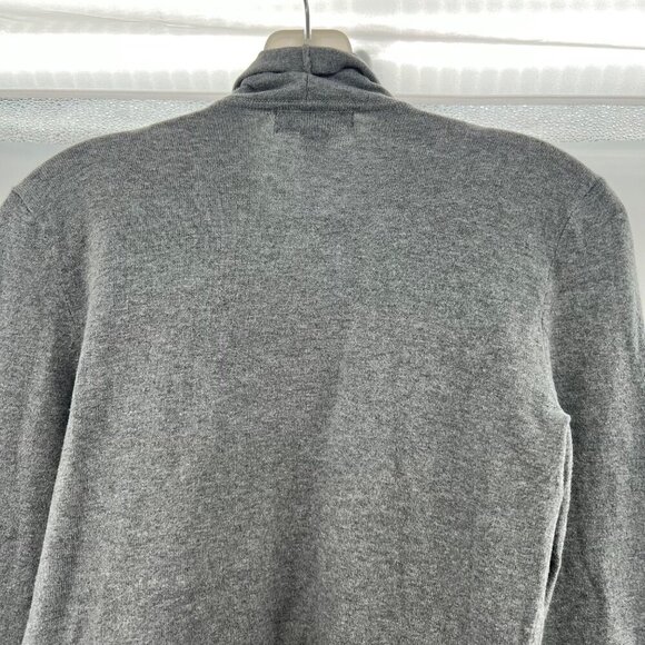 Chaps Cardigan Women's Size Small Gray Open Front Long Sleeve Buttons - Picture 6 of 8